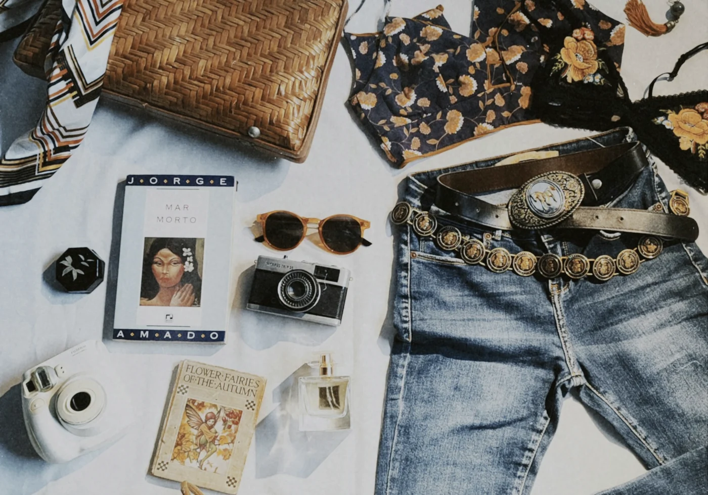 Editorial fashion and shopping accessories scene